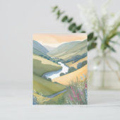 Rolling Hills Landschap | Waterverf mooi Briefkaart (Staand voorkant)