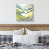 Rolling Hills Landschap | Waterverf mooi Canvas Afdruk (Insitu (Slaapkamer))