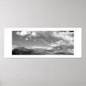 Rolling Hills Panoramisch Zwart-wit Foto Poster (Voorkant)