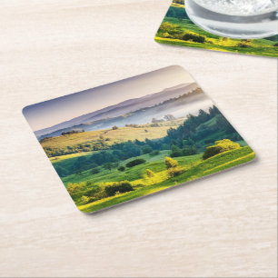 Rolling Hills Schitterend Natuurfoto Kartonnen Onderzetters
