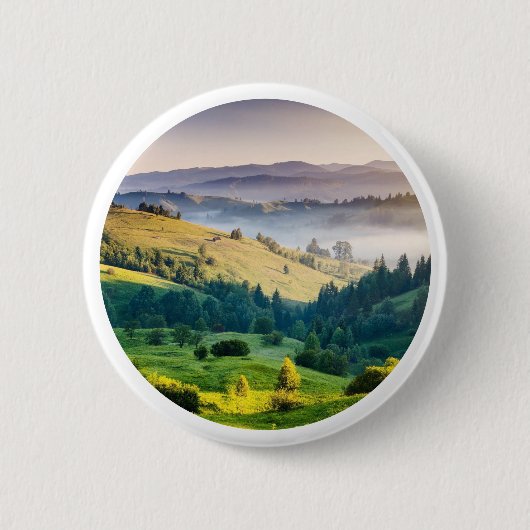 Rolling Hills Schitterend Natuurfoto Ronde Button 5,7 Cm (Voorkant)