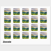 Rolling Hills Schitterend Natuurfoto Vierkante Sticker (Vel)