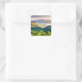 Rolling Hills Schitterend Natuurfoto Vierkante Sticker (Tas)