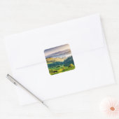 Rolling Hills Schitterend Natuurfoto Vierkante Sticker (Envelop)