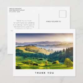 Rolling Hills Schitterende Natuur Foto Bedankt Briefkaart