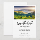 Rolling Hills Schitterende Natuur Foto Bruiloft Save The Date (Voorkant / Achterkant)