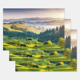 Rolling Hills Schitterende Natuurfoto Inpakpapier Vel