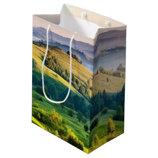 Rolling Hills Schitterende Natuurfoto Medium Cadeauzakje (Achterkant Gekanteld)
