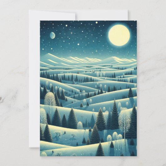 Rolling Hills van de winter Feestdagenkaart (Voorkant)