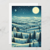 Rolling Hills van de winter Feestdagenkaart (Voorkant / Achterkant)
