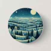 Rolling Hills van de winter Ronde Button 5,7 Cm (Voorkant)