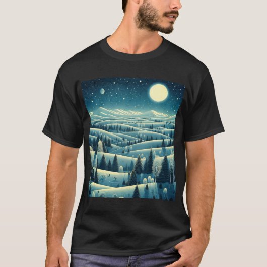 Rolling Hills van de winter T-shirt (Voorkant)