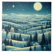 Rolling Hills van de winter Tegeltje (Voorkant)