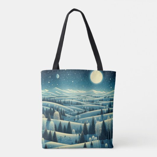 Rolling Hills van de winter Tote Bag (Achterkant)