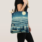 Rolling Hills van de winter Tote Bag (Dichtbij)