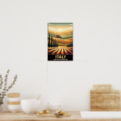 Rolling Hills van Toscane - Vintage Travel Poster (Keuken)