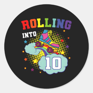 Rolling In 10 Roller Schaatsen Schaatsen Bdaypy Ronde Sticker