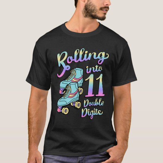 Rolling in 11 Rollers 11th van het dubbel-Digitale T-shirt (Voorkant)