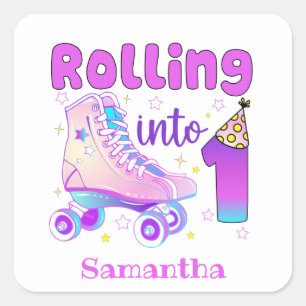 Rolling in 1  Broodskater Birthday Celebration Vierkante Sticker