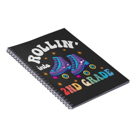 Rolling in 2e klas Terug naar School Roller Schaat Notitieboek (Rechterzijde)