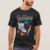 Rolling in 7 jaar Lets Roll I'm Turning 7 Roll T-shirt (Voorkant)