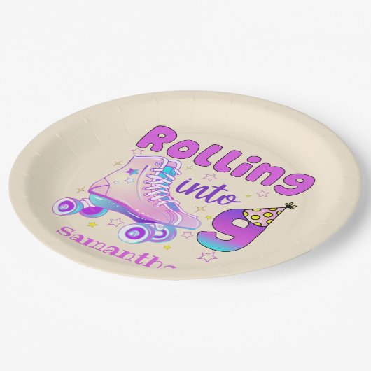 Rolling in 9| Broodskater Birthday Celebration Papieren Bordje (Gekanteld)