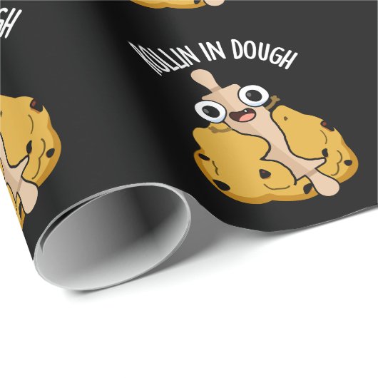 Rolling in deeg Grappig Bakken Pun Dark BG Cadeaupapier (Rol Hoek)