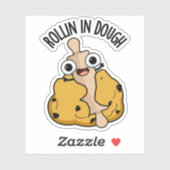 Rolling in deeg grappig bakken woordje sticker (Vel)