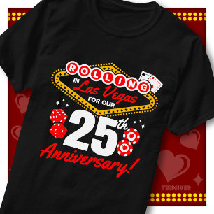 Rolling In Las Vegas 25e Verjaardags Koppelreis T-shirt