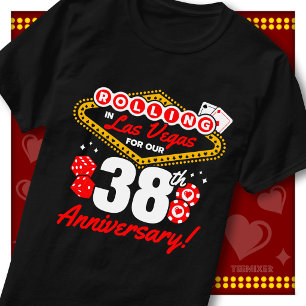 Rolling In Las Vegas 38e Verjaardagsreis Voor Kopp T-shirt