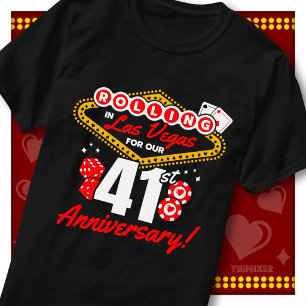 Rolling In Las Vegas 41e verjaardagsreis voor kopp T-shirt