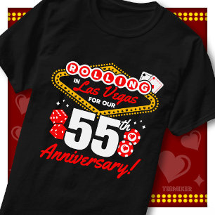 Rolling In Las Vegas 55e verjaardagsreis voor kopp T-shirt