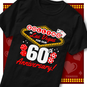 Rolling In Las Vegas 60ste Verjaardags Koppelreis T-shirt