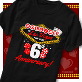 Rolling In Las Vegas 6-jarig jubileum tweepersoons T-shirt