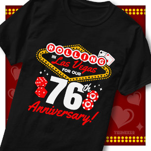 Rolling In Las Vegas 76e verjaardagsreis voor kopp T-shirt