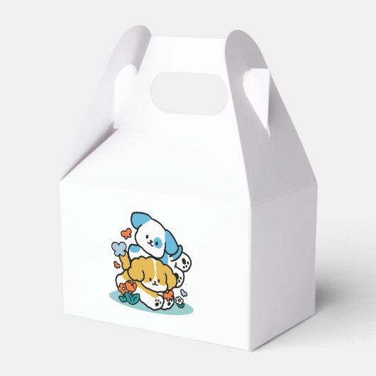 Rolling in mei als Happy Pups - Schattigee lenteho Bedankdoosjes (Voorkant Zijde)