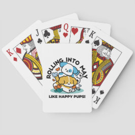 Rolling in mei als Happy Pups - Schattigee lenteho Pokerkaarten
