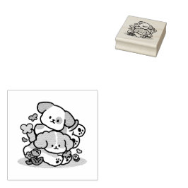 Rolling in mei als Happy Pups - Schattigee lenteho Rubberstempel