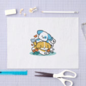 Rolling in mei als Happy Pups - Schattigee lenteho Tissuepapier (Craft)