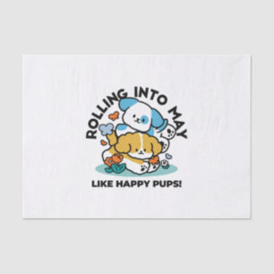 Rolling in mei als Happy Pups - Schattigee lenteho Tissuepapier