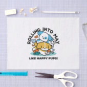 Rolling in mei als Happy Pups - Schattigee lenteho Tissuepapier (Craft)