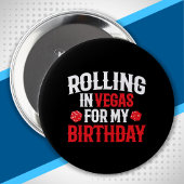Rolling in Vegas - Las Vegas Birthday Squad Ronde Button 4,0 Cm