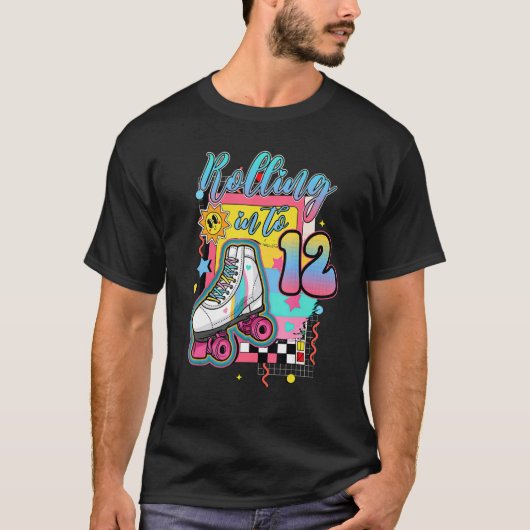 Rolling Into 12 years Lets Roll I'm Turning 12 Rol T-shirt (Voorkant)