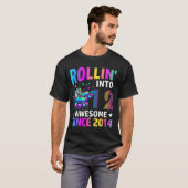 Rolling Into 12 Years Old Skates 12th Birthday Gir T-shirt (Voorkant volledig)