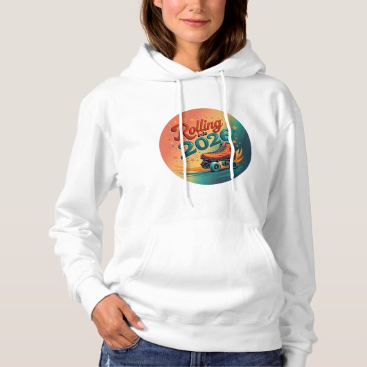 Rolling Into 2026 Retro Skate Hoodie (Voorkant)