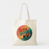 Rolling Into 2026 Retro Skate Tote Bag (Achterkant)