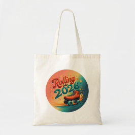 Rolling Into 2026 Retro Skate Tote Bag