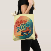 Rolling Into 2026 Retro Skate Tote Bag (Dichtbij)