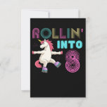 Rolling into 8 - Unicorn-roller Bedankkaart<br><div class="desc">Rolling into 8 - Unicorn-roller</div>