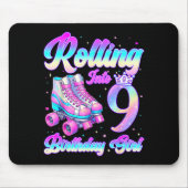 Rolling Into 9 Year Old Roller Skating 9th Birthda Muismat (Voorkant)